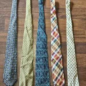 VINTAGE ROBERT TALBOTT mens  LOT OF 5 2 Vntg 2 Nordstrom ties SIZE 58x3 Etc T12